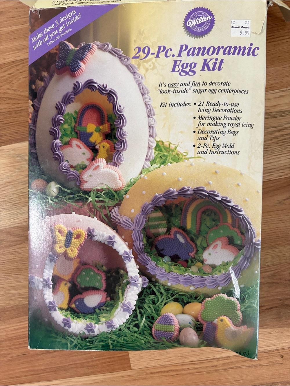 1994 Wilton Panoramic Egg Decorating Kit — Purple, White, Yellow